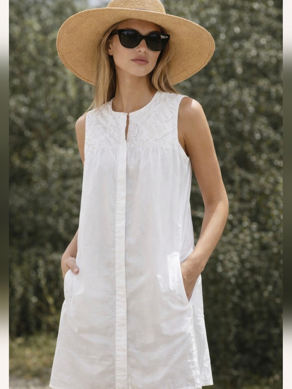 Part Two Elegant Cotton White DressSwim Beach Coverup Size 34 Small Medium